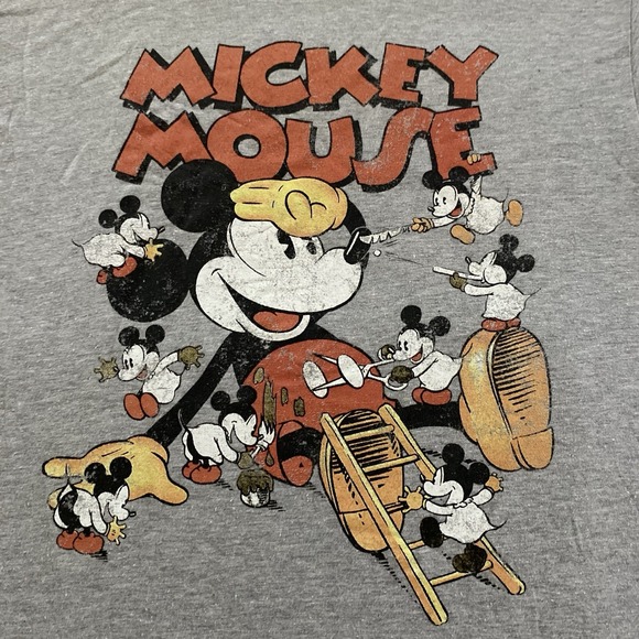 Disney Mickey Mouse Nightmares Shirt Adult‎ Large Gray Halloween Vtg Style Ghost - Picture 2 of 9